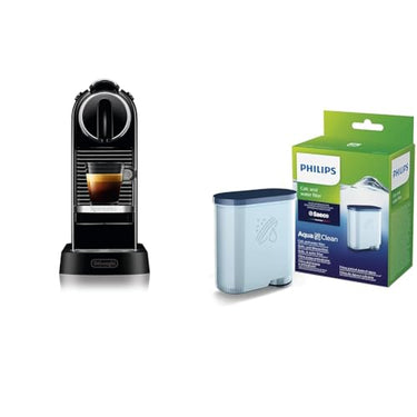 Nespresso De'Longhi EN167.B Citiz Kaffeekapselmaschine & Philips AquaClean Kalk- und Wasserfilter für Espressomaschine, Kein Entkalken bis 5000 Tassen, Einzelpack im Sale